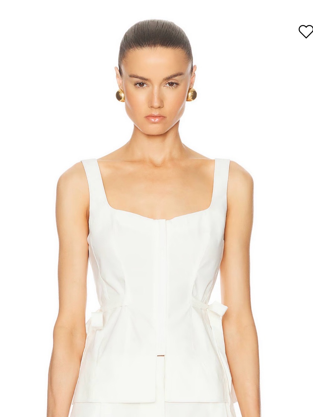 LPA White Structured Square-Neck Tank nwot